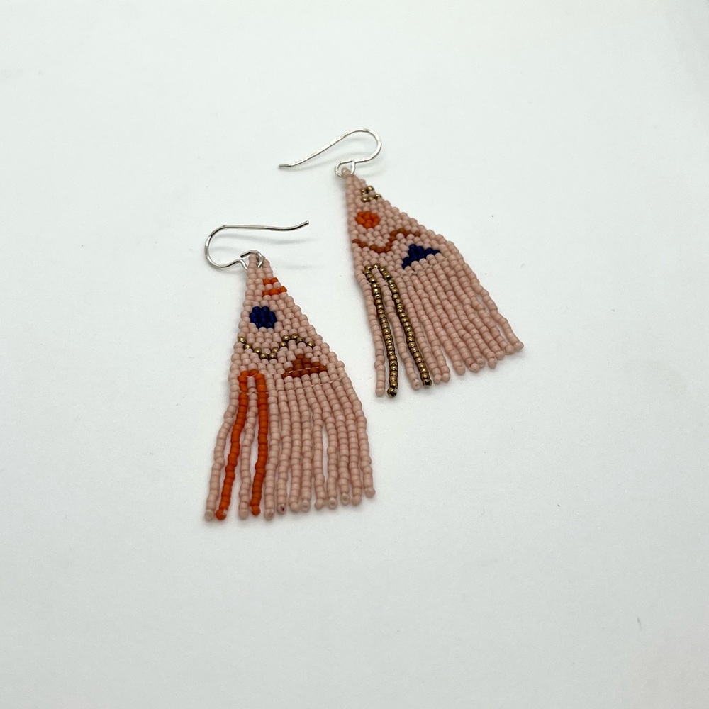 BEADED drop earrings